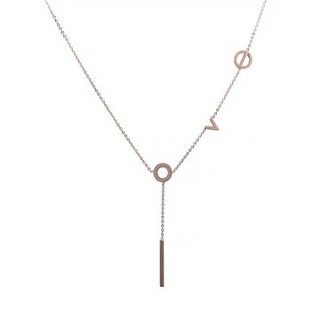 項鍊 時尚鈦鋼 love 設計感 抗過敏darling