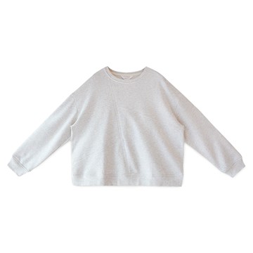 純棉拼接衛衣 麻灰F