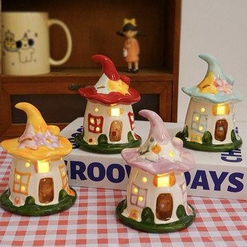 【COZY PLUS+】魔法屋陶瓷小夜燈(鈕扣電池) #CP0357 禮物 小台燈 生日禮物 交換禮  男生禮物 女生禮物 聖誕節禮物