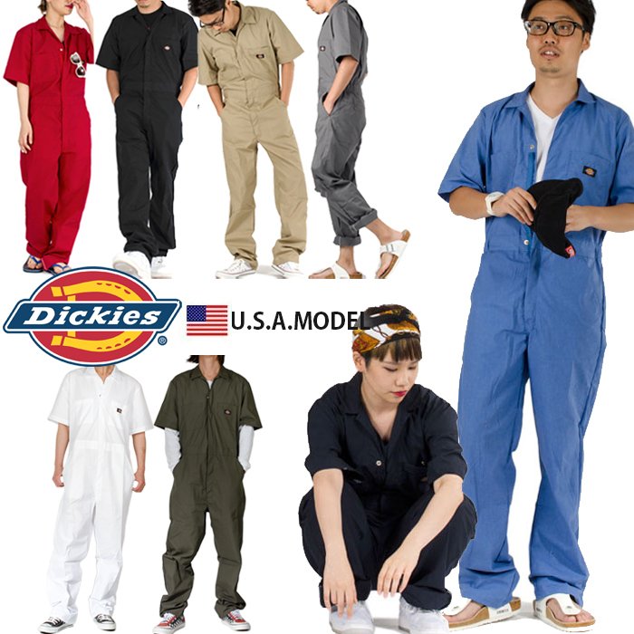 ディッキーズ (Dickies) つなぎ メンズ ディッキーズ つなぎ メンズ 半袖 つなぎ 作業着 つなぎ服 大きいサイズ メンズ アメカジ メンズ  ブランド 通販 LINEポイント最大0.5%GET | LINEショッピング