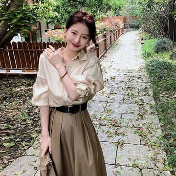 秋裝氣質女神範套裝ol上班通勤女裝輕熟半身裙兩件套春秋高級長裙