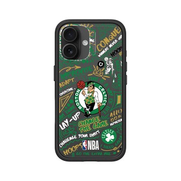 iPhone 16 Mod NX 黑 - NBA - 塗鴉系列-波士頓塞爾提克 Boston Celtics - Graffiti