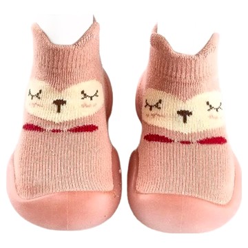 寬頭防滑透氣膠底學步鞋 - 高筒  24~25(14.5cm)  愛心粉貓