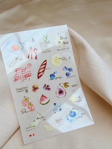 水果野餐 轉印貼紙(2入)