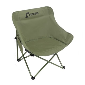 戶外便攜折疊月亮椅(軍綠) [大買家]