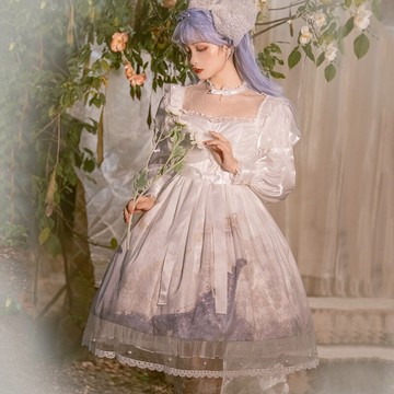 摘星星原創lolita連衣裙夢幻仙女op甜美洋裝日常優雅cla系洛麗塔