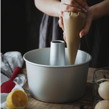 廚房用品~日式加高八寸中空活底鋁制陽極戚風蛋糕烤盤烘焙模具 雙11全館免運