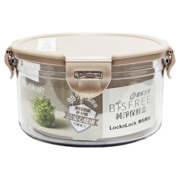 LocknLock 樂扣樂扣 BISfree 純淨保鮮盒 圓形 安心輕巧耐用Tritan材質 可拆洗防發霉密封矽膠圈 抗菌不易染色密封性佳  1個  1個容器及相配的蓋子