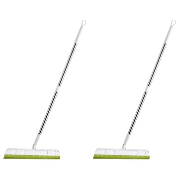 多功能魔術刮 Set 2支  橡膠卡紙槽  靜電吸附毛髮  懸掛收納  抹茶綠  1組