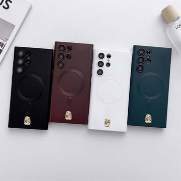 三星s23ultra手機殼硅膠磨砂軟磁吸s22ultra超薄高級感原裝保護套s21uitra帶鏡頭膜s23+全包22+防摔21+適用