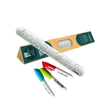 【海夫健康生活館】泓天國際 澳洲 HeyDoodle 創意塗鴉矽膠拍拍手環 野⽣動物ABC 雙包裝