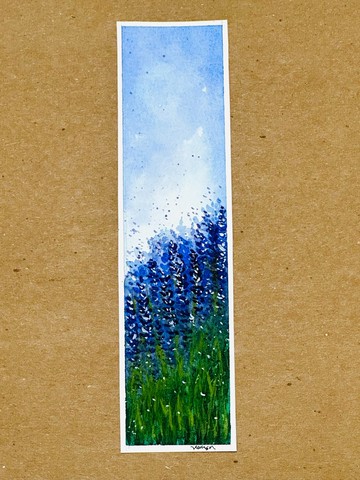 【紫之花】水彩畫/卡片/書籤/風景畫/療癒畫/原創手繪