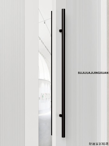 免運 可開發票 門拉手 大門把手 極簡有無框金黑色玻璃大門拉手圓管加厚不銹鋼商鋪酒店實木門把手