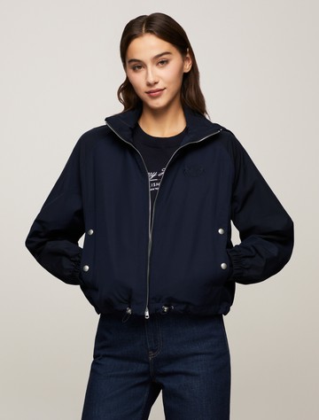 Crest Embroidery Windbreaker Jacket