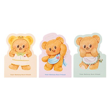 得力Deli butterbear圖案便條本/HY208/79x107mm/80張/混色