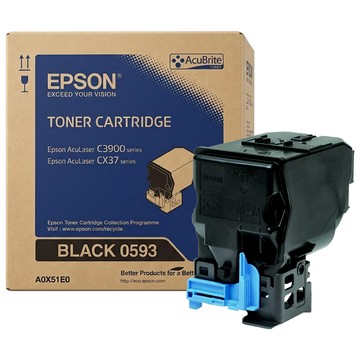 EPSON 原廠黑碳粉匣列印張數:約6000張 0593/C13S050593/C3900/CX37 (C13S050593)(台灣公司貨)  黑色  1個