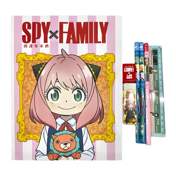 收納王妃 袋裝文具組 筆記本 鉛筆 橡皮擦 台灣製  間諜家家酒 多色  1組