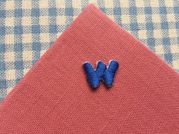 繡布貼 - 英文字母系列 - 小寫w