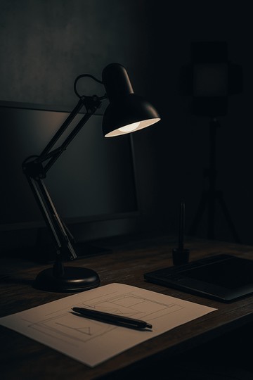 [梅斐國際]天光—經典座夾兩用金剛檯燈(黑)(免運)