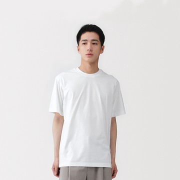 MUJI 【2件組】男天竺圓領短袖T恤(多色任選)