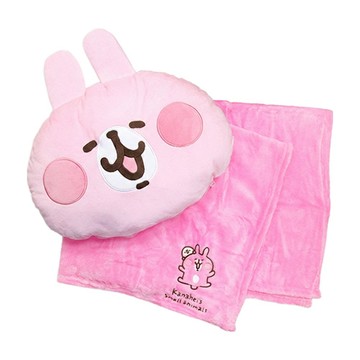 SAN-X 卡娜赫拉的小動物頭型被毯 可愛卡通造型 柔軟親膚 輕巧易攜帶  1入