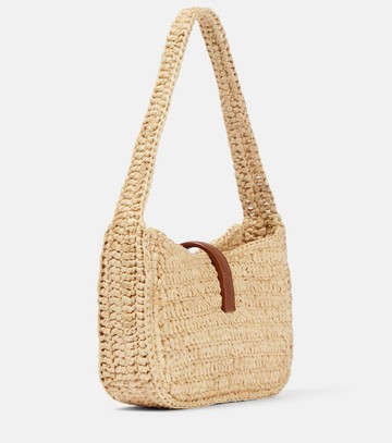 Saint Laurent Le 5 à 7 Mini raffia shoulder bag