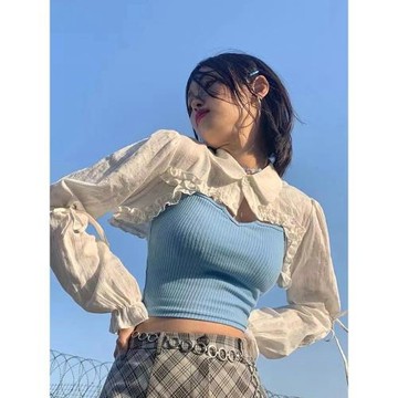 雪紡防曬衣女夏衣服配吊帶裙子外搭小坎肩開衫外套薄款透氣短罩衫