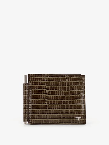 Leather wallet with croco effect - TOM FORD - gender_Man