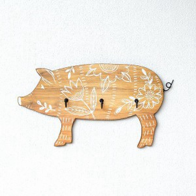 フック 壁 おしゃれ 壁掛けフック ウォールフック かわいい 可愛い ナチュラル 木製 ウッド ブタ 雑貨 玄関 ピッグウォールフック 通販 Lineポイント最大10 0 Get Lineショッピング