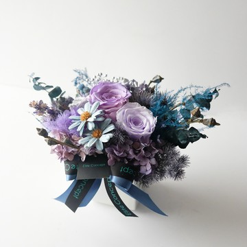 【Elite Concept 一禮莊園】 Very peri 香氛永生盆花 | 永生花