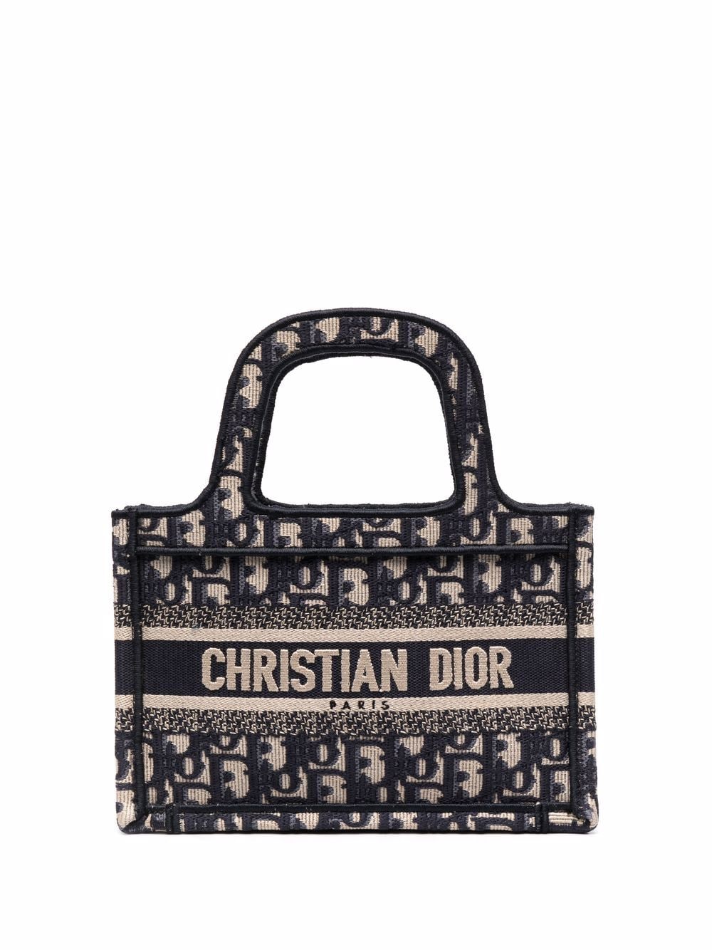 Christian Dior - pre-owned mini Oblique Book Tote bag - women - Fabric - One Size - Neutrals