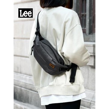 Lee潮牌胸包男運動休閑單肩包女大容量騎行腰包上班通勤包斜挎包