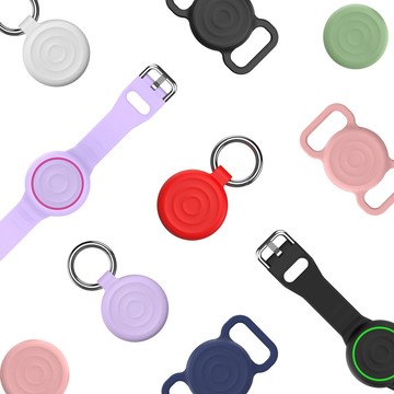 AirTag1/2代 防水保護套 液態矽膠錶帶 AirTag 2防丟器保護套 兒童手環 airtag定位器防丟手環保護殼