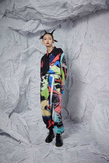 INF 22SS 蒙太奇印花連身褲