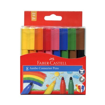 寒暑假必備【史代新文具】輝柏Faber-Castell JUMBO 66-200-08 8色連接筆