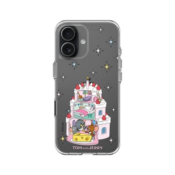 iPhone 17 Clear Case（相機按鈕） 透明 - 湯姆貓與傑利鼠 Tom and Jerry - 生日快樂!