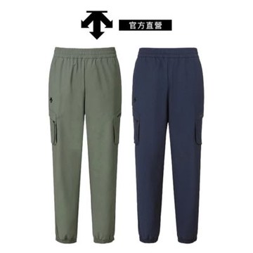 【DESCENTE】迪桑特 男士 休閒工裝束口長褲 (卡其色/深藍色)