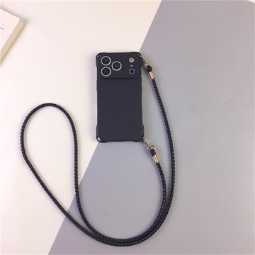 新款蘋果17手機殼帶掛繩液態硅膠14適用iphone16pro背帶11斜挎17promax可背13全包Air防摔12外殼11軟套15簡約