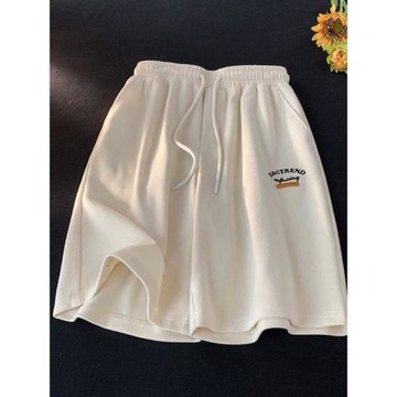 短褲男夏季潮牌寬松休閑五分褲字母刺繡褲子直筒運動褲美式籃球褲