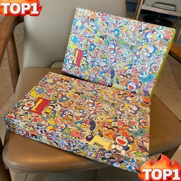 台湾热销 村上隆哆啦a夢太陽花拼圖1000片機器貓生日禮物玩具裝飾擺件掛畫