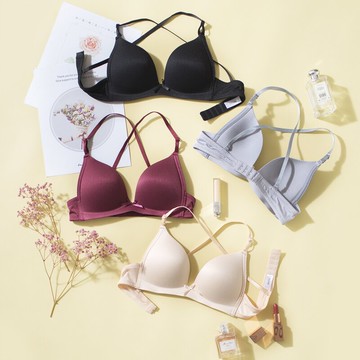 廠家直銷 春夏季法式文胸 輕薄款無鋼圈聚攏收副乳內衣文胸1入