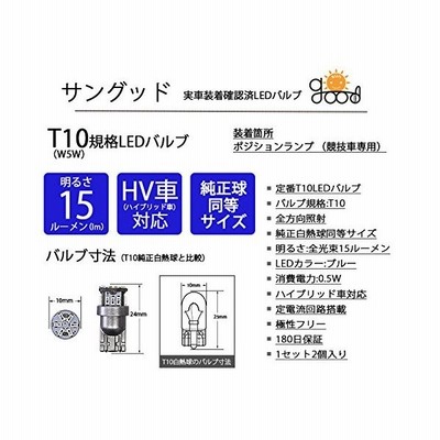 サングッド トヨタ ヴォクシー70系 前期ポジションランプ競技車専用t10 全方向型18連ledウェッジledバルブ ブルー 2個入 通販 Lineポイント最大0 5 Get Lineショッピング