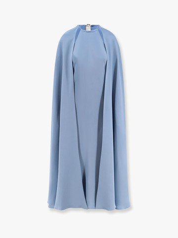 Managua silk long dress with silk cape and metal detail - MAX MARA - gender_Woman
