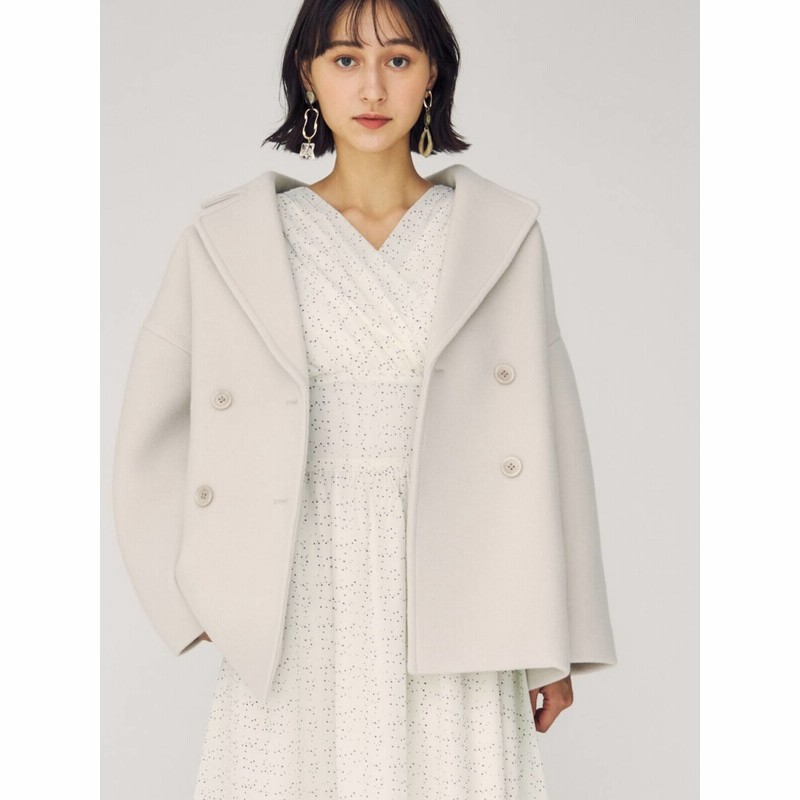 公式 Mercuryduo マーキュリーデュオ ウールコクーンダブルコート 通販 Lineポイント最大get Lineショッピング