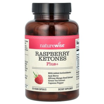 NatureWise, 覆盆子酮 Plus+，120 粒全素膠囊