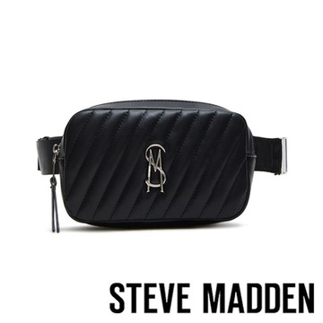 STEVE MADDEN-BMACIEL 率性斜紋相機腰包-黑色