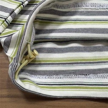 官網棉質條紋針織衫女2025秋季新款小貓刺繡長袖圓領保暖純棉上衣