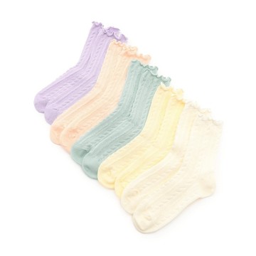 petit main 品牌旗艦店 童裝 花樣編織中筒襪【LM】 【日本直接出貨】