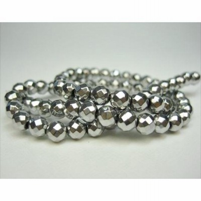 【連売り商品】シルバーヘマタイト64面カット品質ＡＡＡΦ5.8±0.2mm