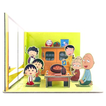 櫻桃小丸子 立體場景拼圖 47cm  櫻桃家  1個